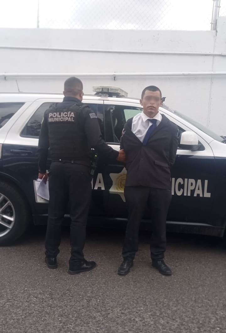 Detienen a sujeto por ponerse agresivo con policías de la SSPM