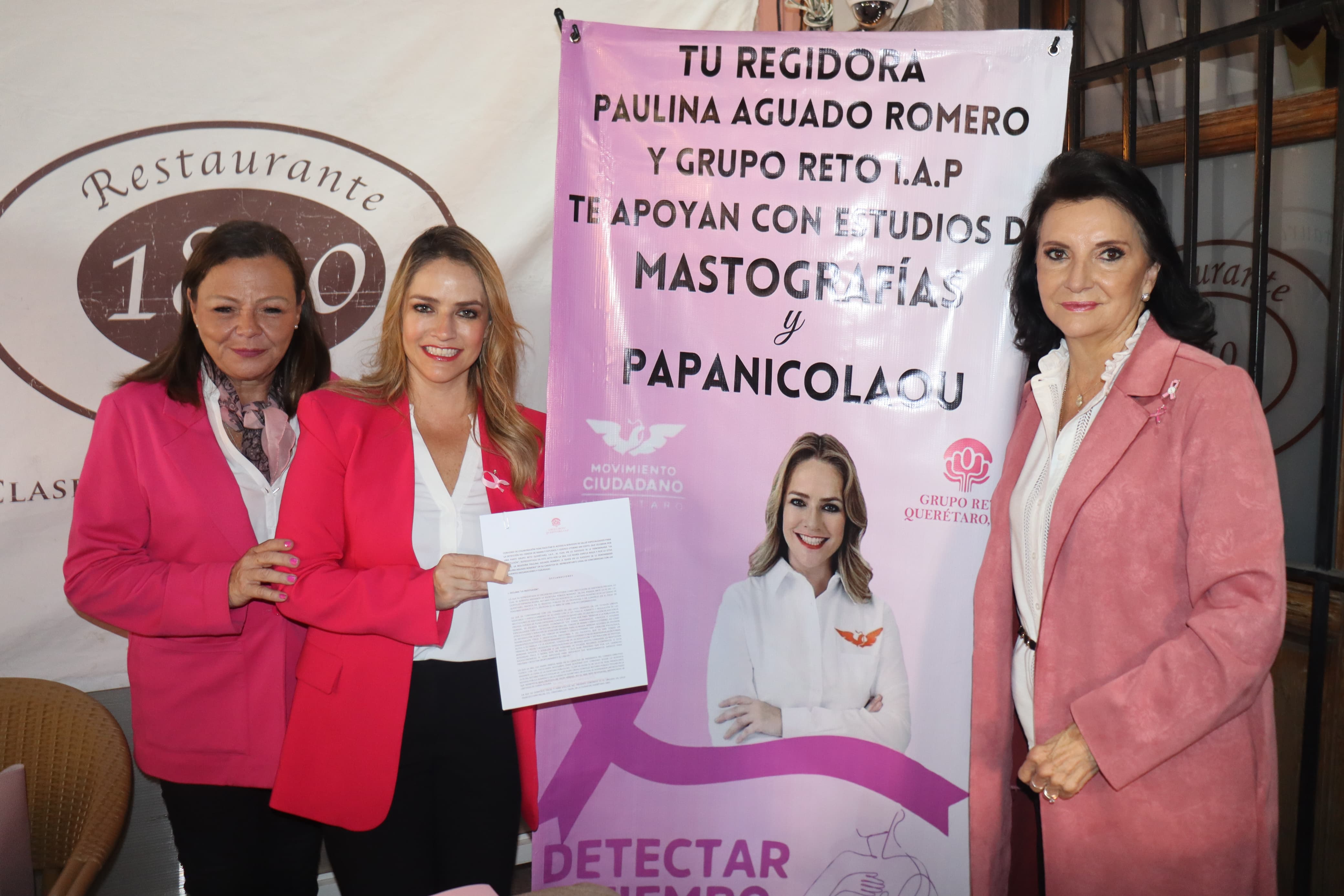 Anuncia Paulina Aguado y Grupo Reto Querétaro estudios gratuitos de papanicolaou y mastografías