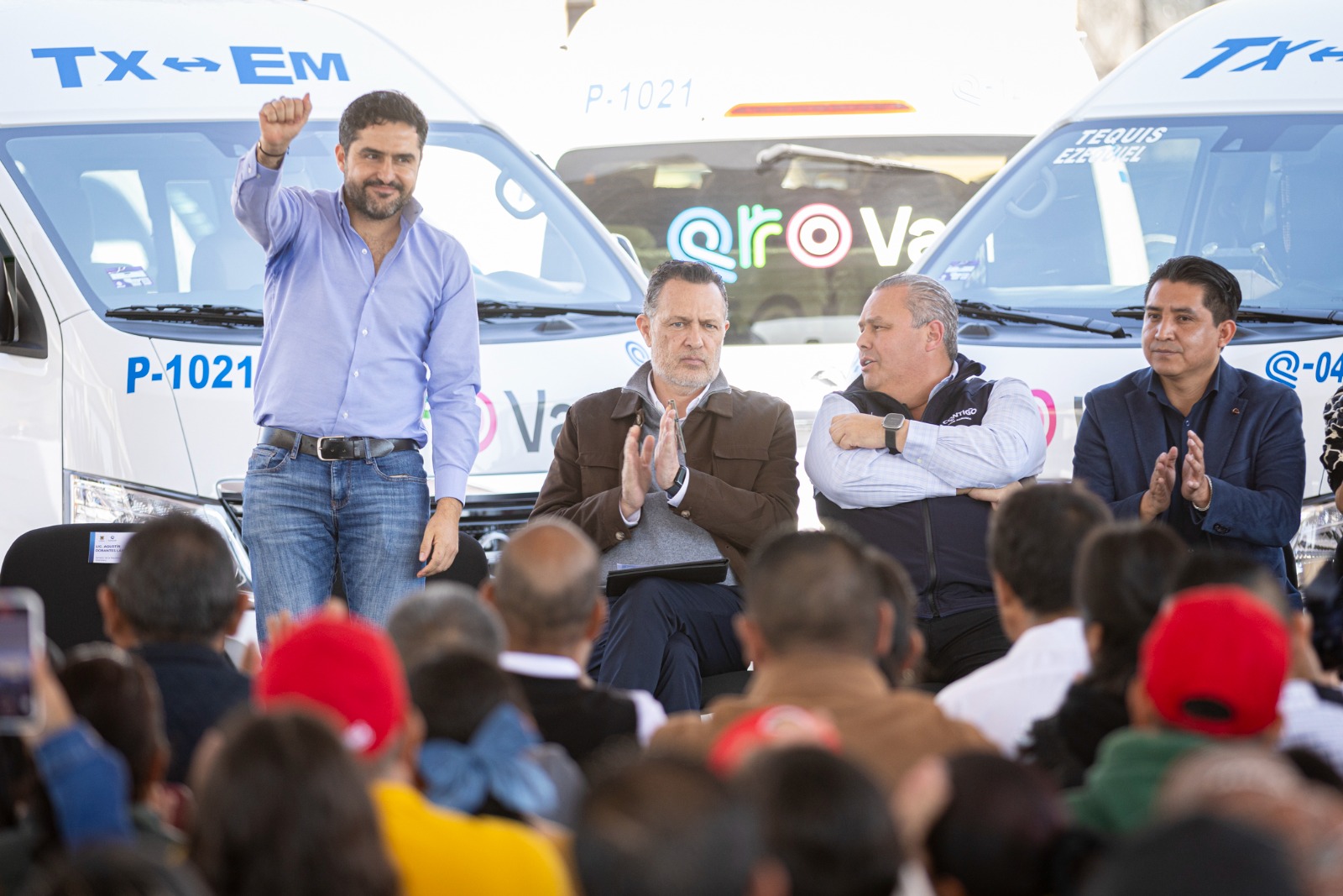Atestigua Dorantes la nueva ruta de transporte público entre Tequisquiapan y Ezequiel Montes