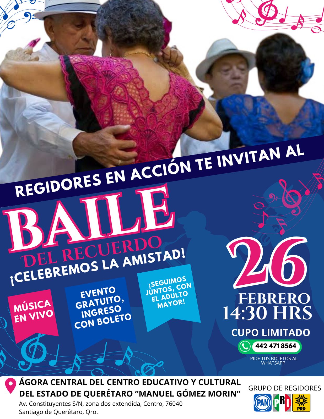 Invitan grupo de Regidores en Acción a “El Baile Del Recuerdo”