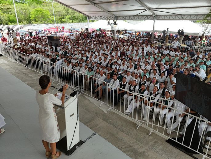 Supervisa Sheinbaum obra del Nuevo Hospital de gineco-pediatría Nº 15 del IMSS Campeche