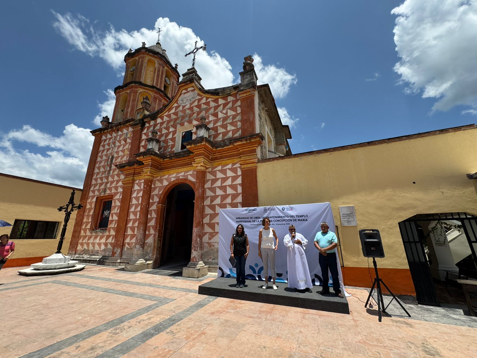 Anuncia Secult obras de mantenimiento para el Templo de la Purísima Concepción, Arroyo Seco