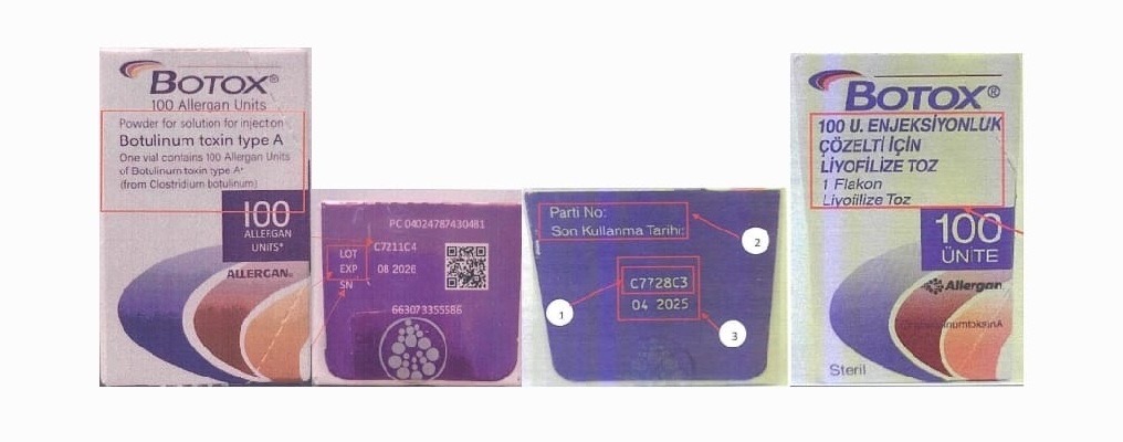Alerta Sanitaria sobre comercialización irregular de BOTOX