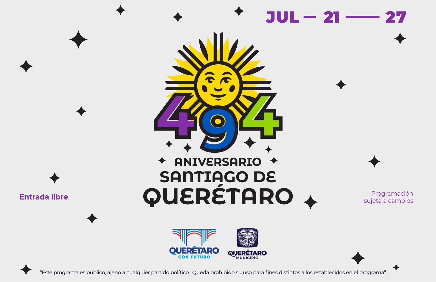 Todo listo para el Festival 494 Aniversario de la Ciudad Santiago de Querétaro