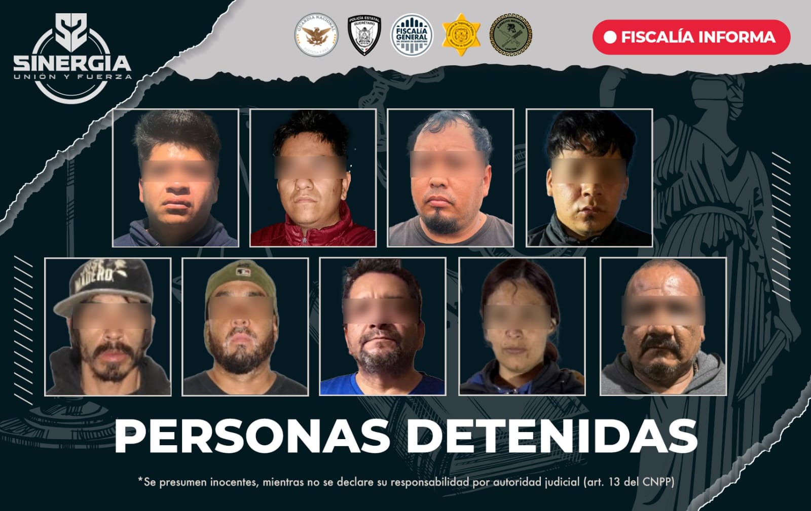 Catea Fiscalía 16 domicilios en zona metropolitana; hay 9 detenidos
