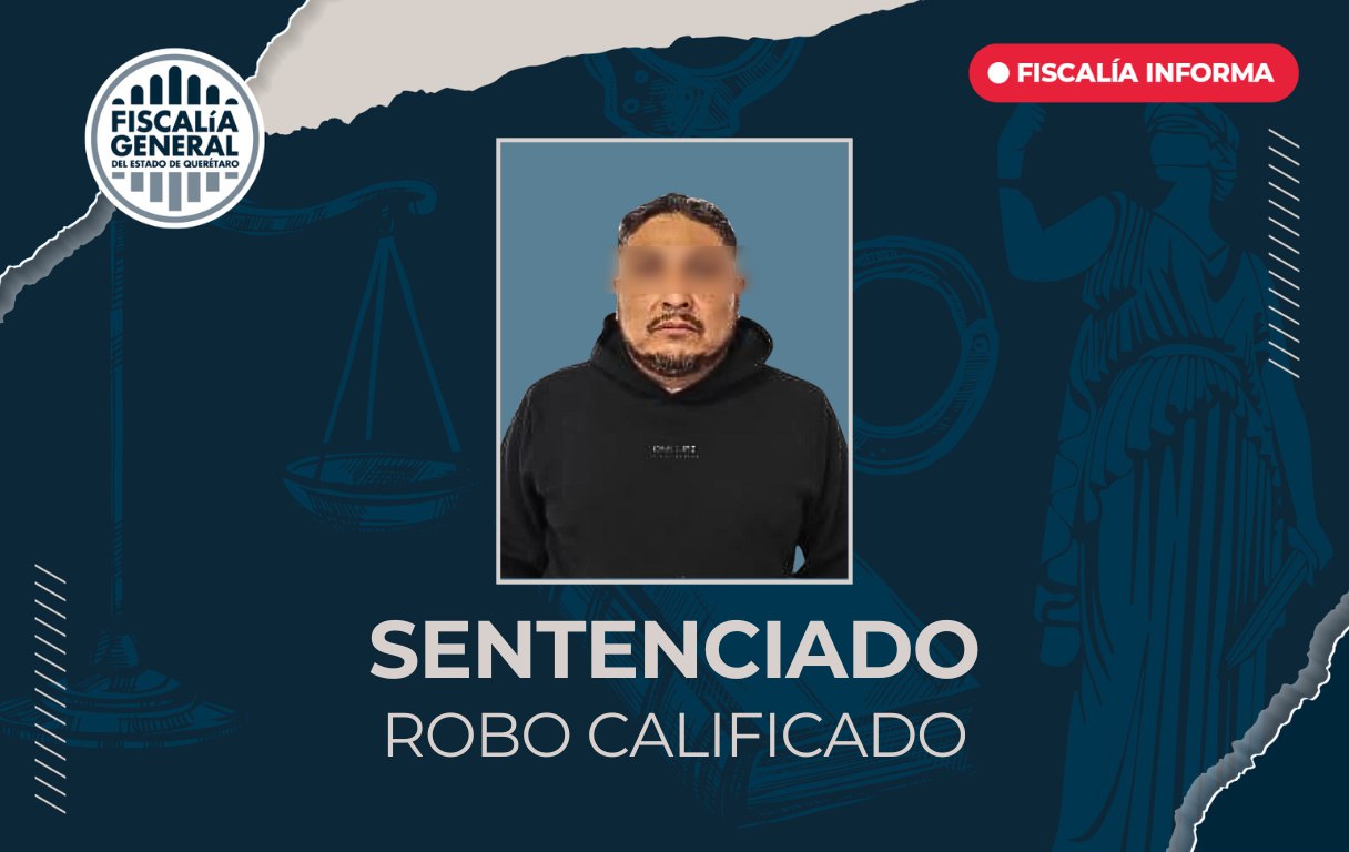 Obtiene FGE sentencia de 5 años de prisión por robo calificado en San Juan