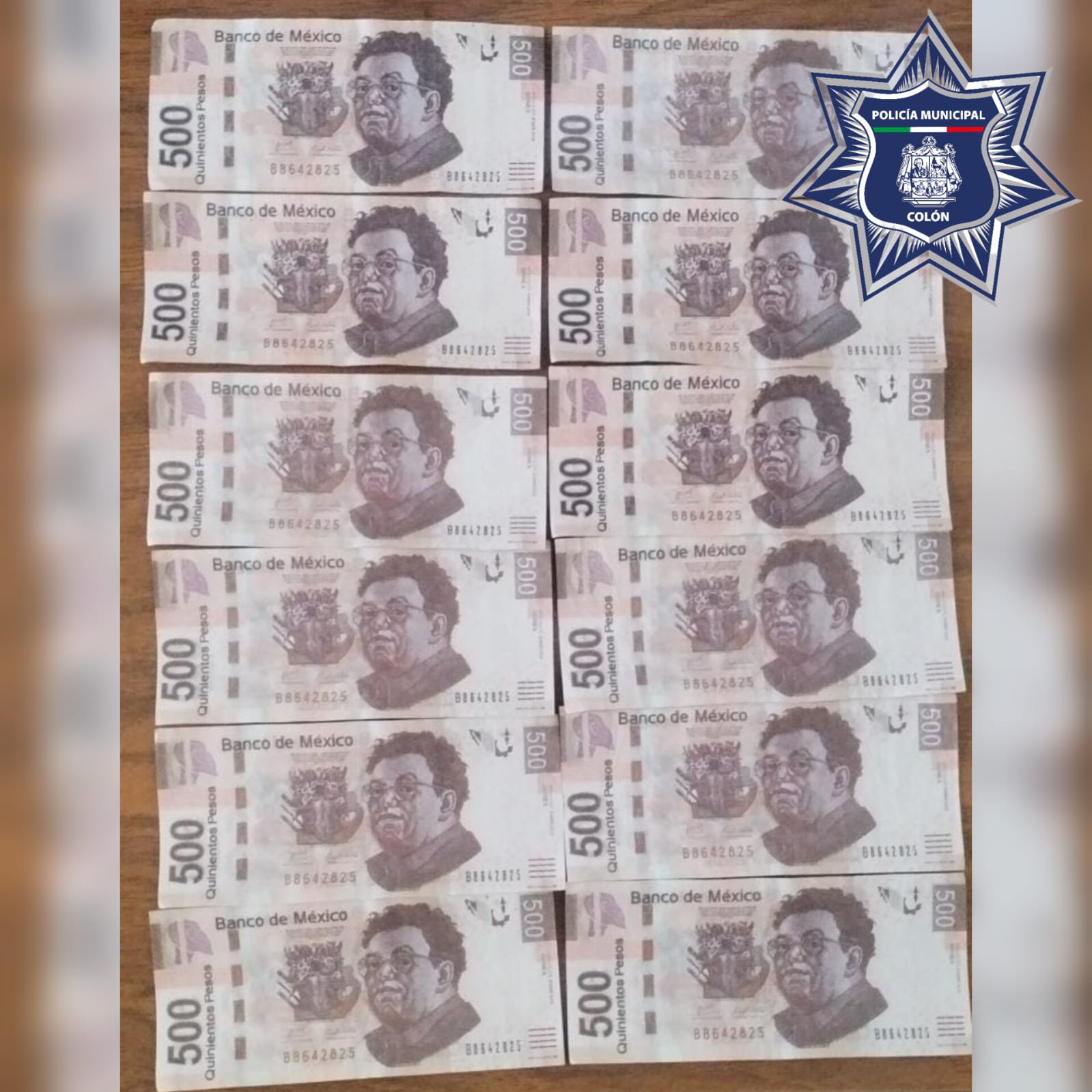 Detiene Policía Municipal de Colón a Masculino que Portaba Billetes Falsos