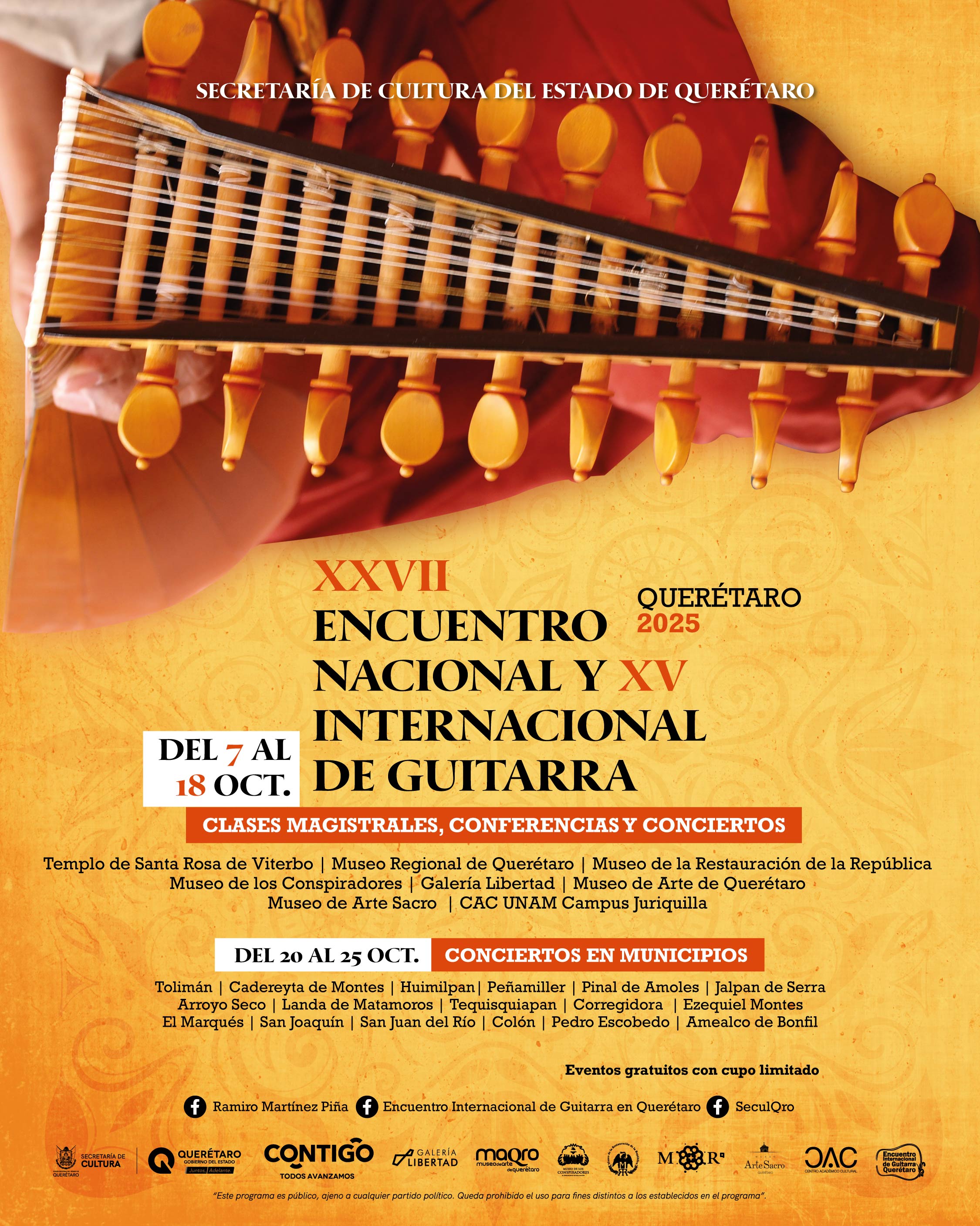 Arranca el XXVII Encuentro Nacional y XV Internacional de Guitarra Querétaro 2025
