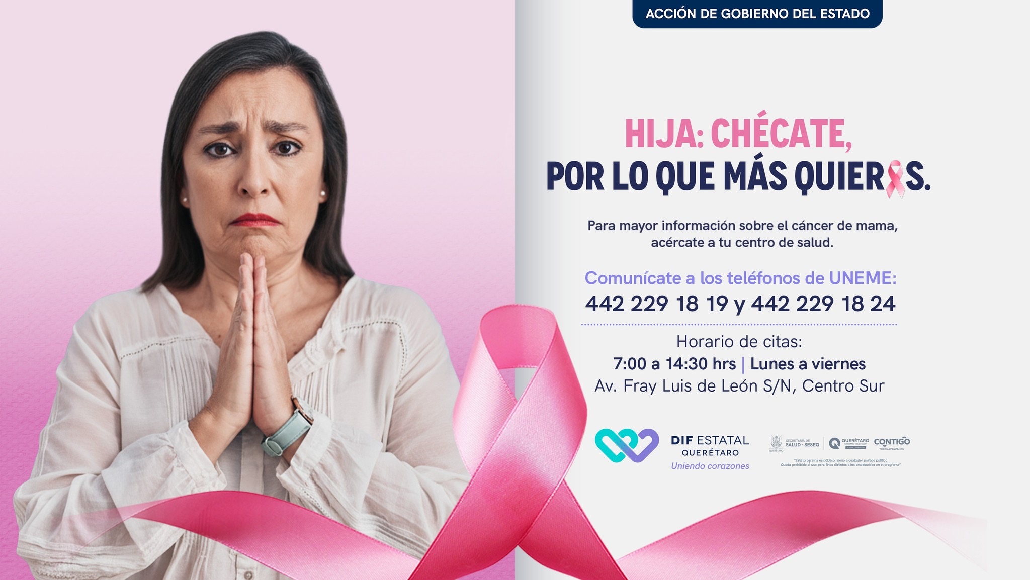 Fortalece SESA la sensibilización y detección temprana de Cáncer de Mama