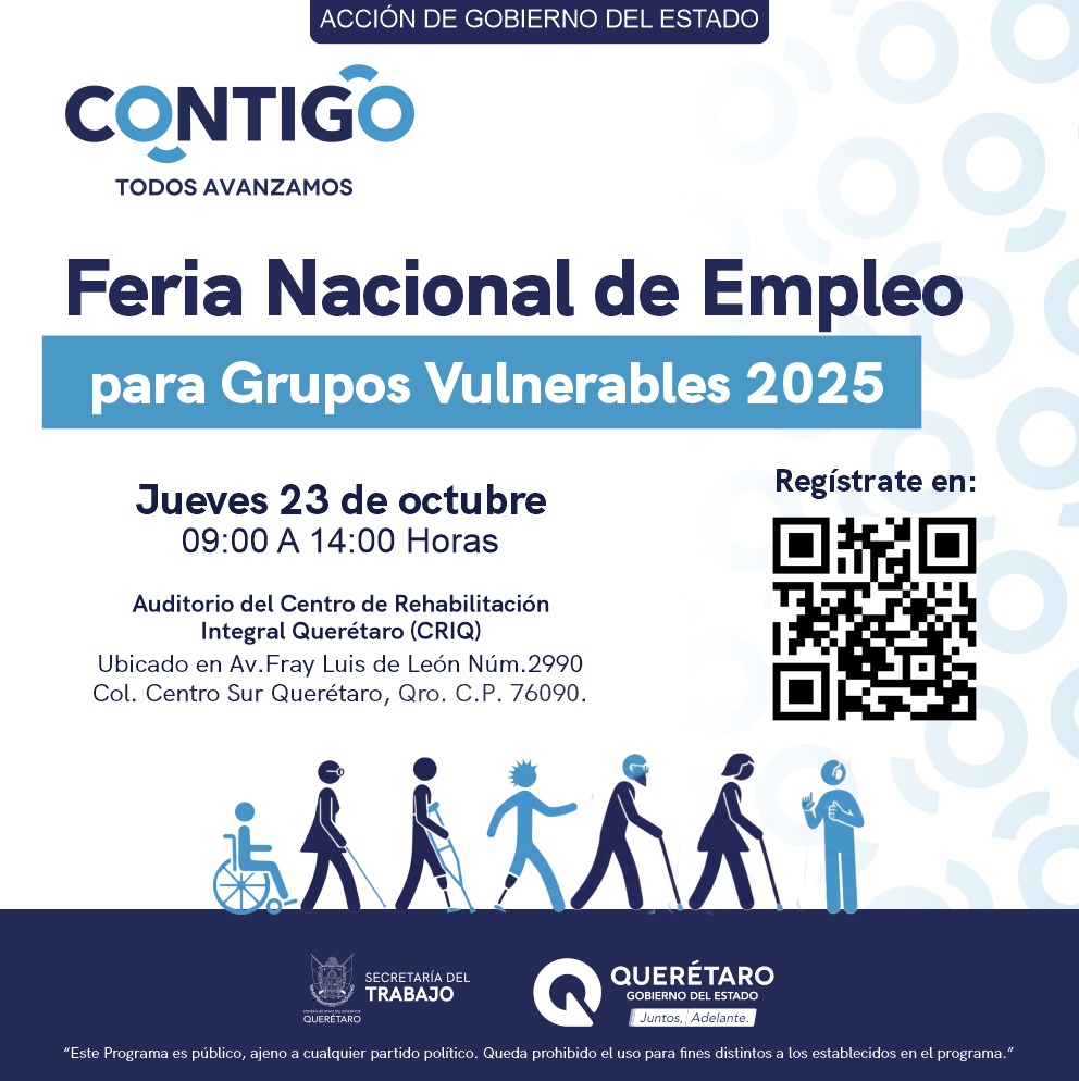 Este 23 de octubre, Feria Nacional de Empleo para Grupos Vulnerables