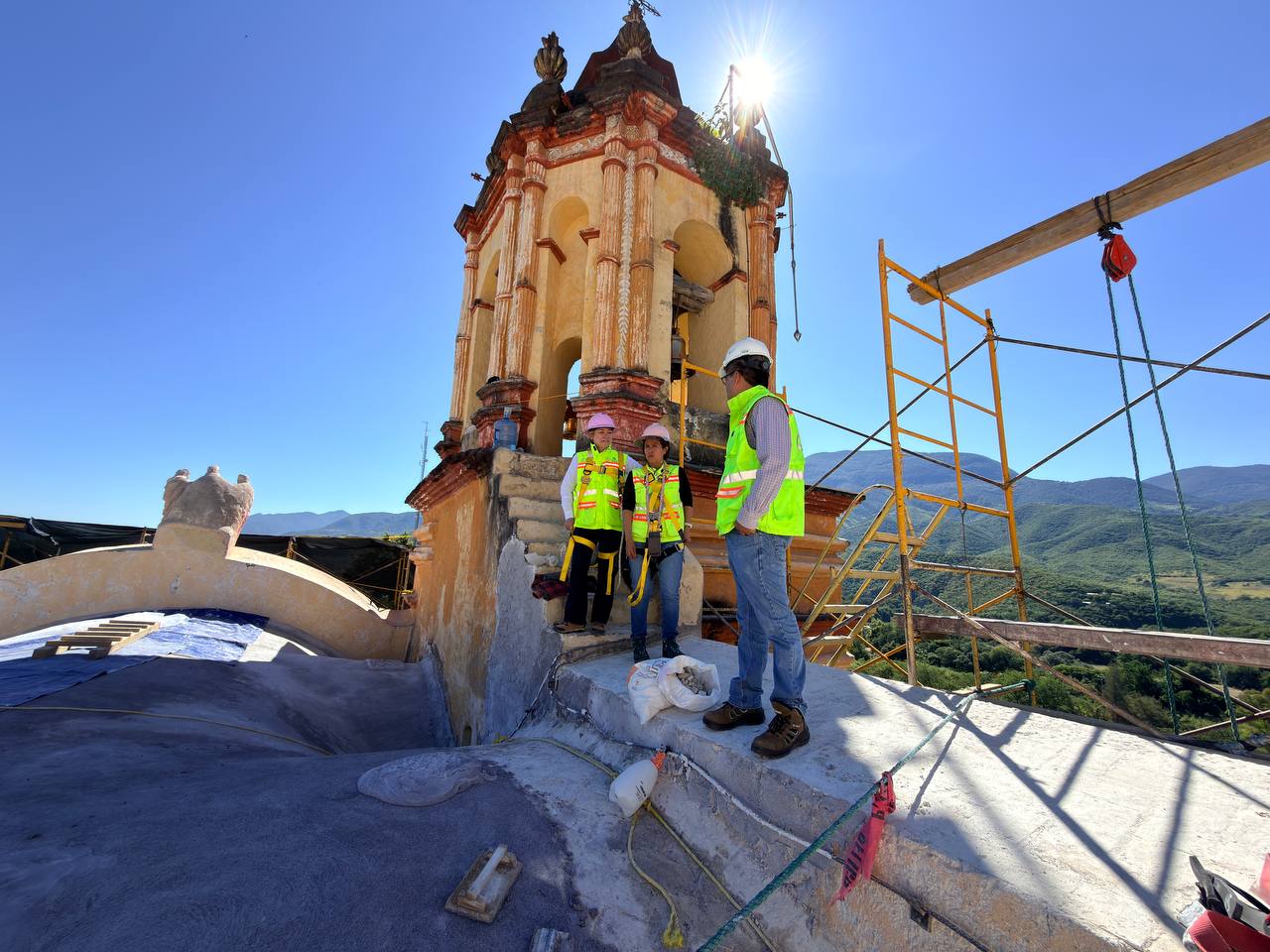 Avanzan labores de restauración en Misión de San Miguel Concá, Sierra Gorda