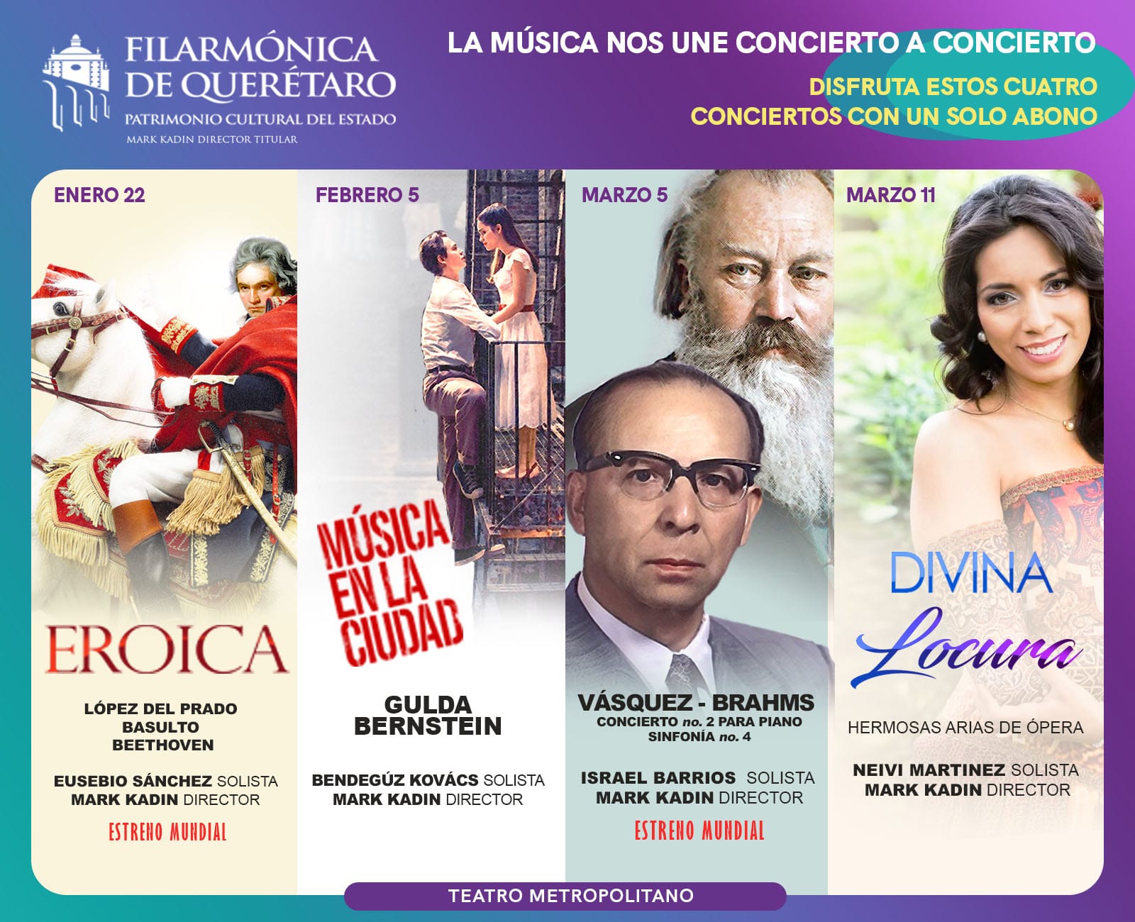 ¿Te gustaría tener bono para toda la temporada de la Filarmónica de Querétaro?