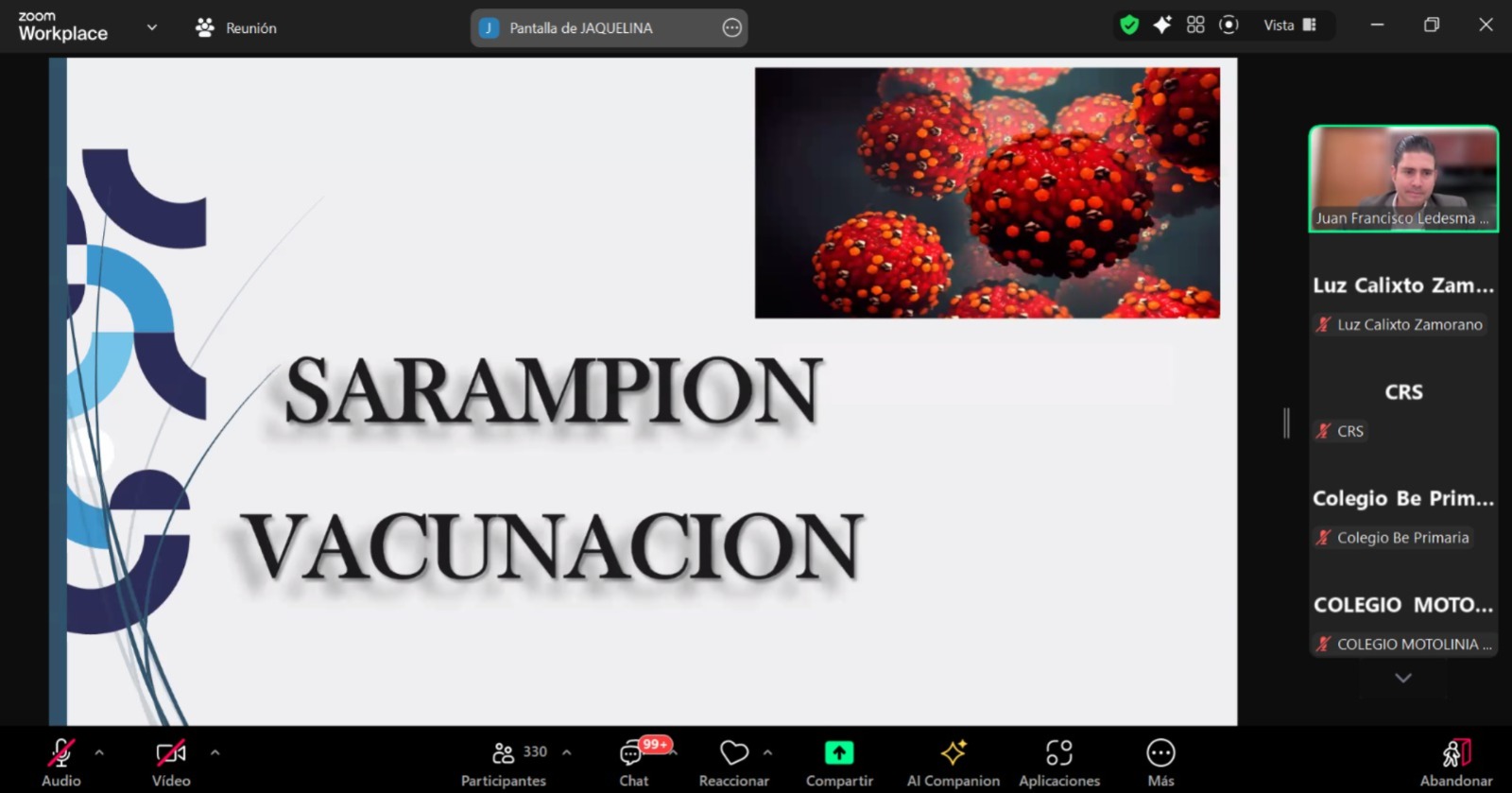 Comienzan protocolos de actuación para escuelas por casos de sarampión