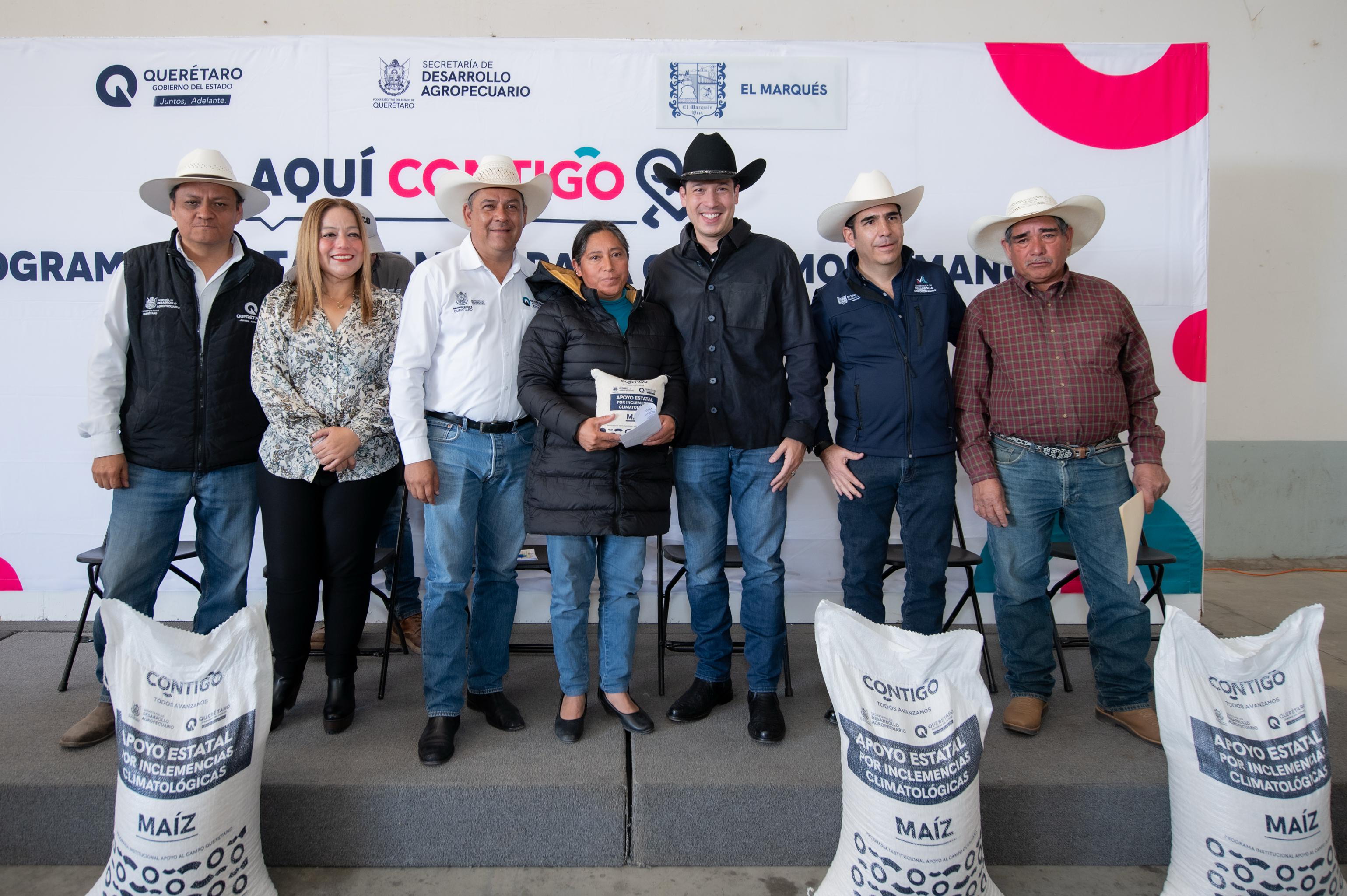 Llega más apoyo al campo en El Marqués; entregan 479 toneladas de maíz a productores