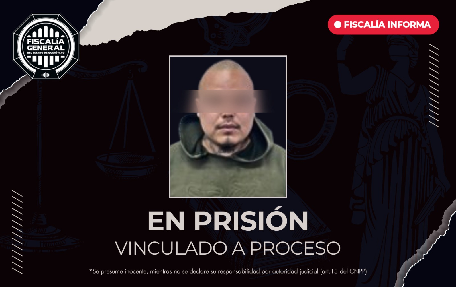 “El pelón” en prisión tras quema de vehículo en Santa Rosa Jáuregui