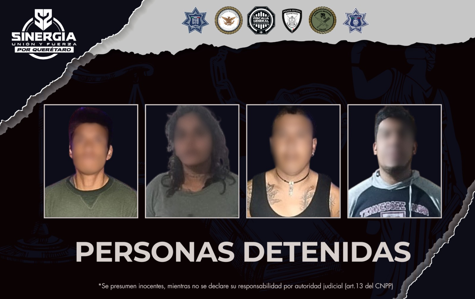 Cateos en Colón y El Marqués, dejan cuatro personas detenidas por delitos contra la salud