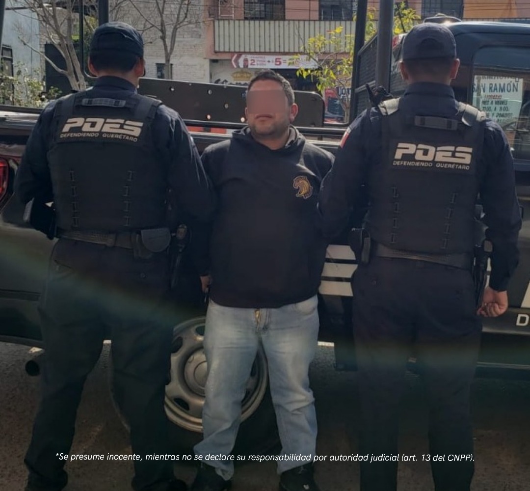 POES detiene a sujeto que tenía consigo cartuchos útiles de arma de fuego